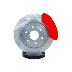 Cadillac Escalade ESV Brake Kit - Rear - Baer Brakes - Slot/Zinc Rotors + Caliper Covers - Red - `21-`26